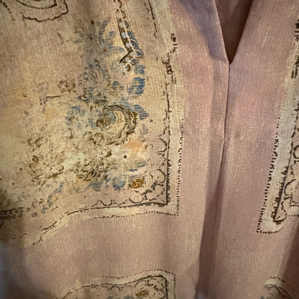 BCBGMAXAZRIA Pink Paisley Shift Mini Dress Boho M - Picture 3 of 5